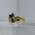 Unique Diamond & Sapphire Marquise-Cut Ornate Ring 18ct 18k Yellow Gold - Size O