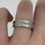 Unique Diamond Claw Set Band Ring 9ct 9K White Gold - Size K