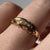 Antique Old Point Cut Diamond 5 Stone Boat Ring 18ct 18k Yellow Gold - Size M