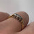 Antique Diamond Trilogy Platinum Set Ring 18ct 18k Yellow Gold  - Size L