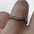 Diamond Wishbone Channel Set Ring 18ct 18k White Gold - Size L