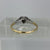 Antique Diamond Heart Platinum Set Solitaire Ring 18ct Yellow Gold - Size O