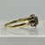 Sapphire & Diamond .15ct Cluster Accent Ring 9ct 9k Yellow Gold - Size T