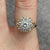 CZ Daisy Flower Ornate Cluster Heart Shoulder Ring 9ct 9k Yellow Gold - Size M