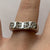 Diamond High Shoulder Unique Cluster Band Ring 18ct 18K White Gold - Size K 1/2