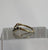 Diamond & Sapphire Wishbone Ring 9ct 9k Yellow Gold - Size O