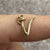 V Initial Script Pendant or Charm 9ct 9k Yellow Gold