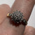 Diamond Cluster Tiered Ring 9ct 9k Yellow Gold - Size N