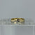 Two Tone Wave Wishbone Ring 18ct 18k Yellow Gold - Size M