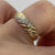 Diamond Croissant Band Ring 9ct 9k Yellow Gold - Size M