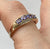 Tanzanite & Diamond Twist Channel Ring 9ct 9k Yellow Gold - Size S 1/2