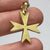 Blue Maltese Cross Pendant 18ct 18k Yellow Gold