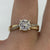 Diamond Cluster .20ct Solitaire Illusion Ring 9ct 9k Yellow Gold - Size L 1/2