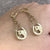 Lucky Horseshoe Horse Drop Dangle Earrings 9ct 9k 375 Yellow Gold