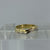 Two Tone Wave Wishbone Ring 18ct 18k Yellow Gold - Size M