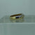 Diamond Flush Set Two Tone Wave Ring 9ct 9k Yellow Gold  - Size K 1/2