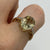 Diaspore & White Topaz Accent Ring 9ct 9k Yellow Gold - Size Q