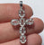 White Topaz Cross Pendant 9ct 9k White Gold