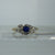 Sapphire & Diamond Trilogy Twist Bypass Ring 18ct 18k Yellow Gold - Size K 1/2