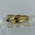 Amethyst Solitaire Flush Set Twist Band Ring 9ct 9k Yellow Gold - Size L 1/2