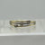 Diamond Trilogy Split Shank Two Tone Band Ring 9ct 9k Yellow Gold - Size O