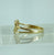 Double Intertwined Heart Rope Twist Split Shank Ring 9ct 9k Yellow Gold - Size H