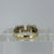 MUM Cubic Zirconia Curb Link Shoulder Ring 9ct 9k Yellow Gold - Size U