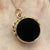 Onyx & Bloodstone Antique Round Swivel Fob Pendant 9ct 9k Yellow Gold