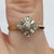 Diamond Daisy Flower Ring 18ct 18k Yellow Gold  - Size K