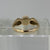 Retro Pearl Flat Embossed Shoulder Ring 9ct 9k Yellow Gold  - Size L