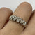 Diamond Unique Band Stacking Ring 9ct 9k White Gold  - Size M