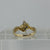 Marquise Cut Sapphire & Diamond Twist Dress Ring 9ct 9k Yellow Gold - Size L 1/2