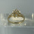 Solitaire 4ct CZ Split Shoulder Ring 9ct 9k Yellow Gold - Size O