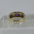 Victorian Ornate Opal & Amethyst Filigree Ring 9ct 9k Yellow Gold  - Size L