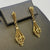 Fancy Tear Drop Stud Earrings 9ct 9k Yellow Gold