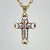 Decorative Pave Set CZ Cross Pendant 9ct 9k Yellow Gold