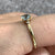 Aquamarine & Diamond Ring 9ct 9k Yellow Gold - Size Q