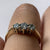 Three Stone Trilogy CZ Ring 9ct 9k Yellow Gold  - Size J