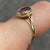 Amethyst Solitaire Bezel Set Split Shank Ring 9ct 9k Yellow Gold - Size N 1/2