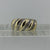 Diamond .15ct Croissant Twist Ring 9k 9ct Yellow Gold - Size L