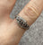 White & Black Diamond Bypass Wave Ring 9ct 9k White Gold  - Size O 1/2