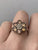 Colour Change Chrysoberyl Cluster Daisy Ring 9ct 9k White Gold - Size M 1/2