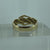 Belt Buckle Bark Finish Twist Ring 9ct 9k Yellow Gold  - Size V