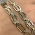 Two Tone Gold Unique Link Necklace 9ct 9k Yellow White Gold - 16" Inches