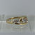 Diamond Twist Design Ring 9ct 9k Yellow Gold  - Size P