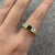 Smoky Quartz & Diamond .14ct Cluster Ring 9ct 9k Yellow Gold - Size V