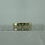 Emerald Trilogy Star Set Band Ring 9ct 9k Yellow Gold - Size M