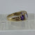 Victorian Ornate Opal & Amethyst Filigree Ring 9ct 9k Yellow Gold  - Size L