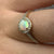 Opal & Diamond Halo Accent Ring 9ct 9k Yellow Gold - Size L