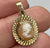 Petite Vintage Portrait Cameo Embossed Pendant  9ct 9k Yellow Gold